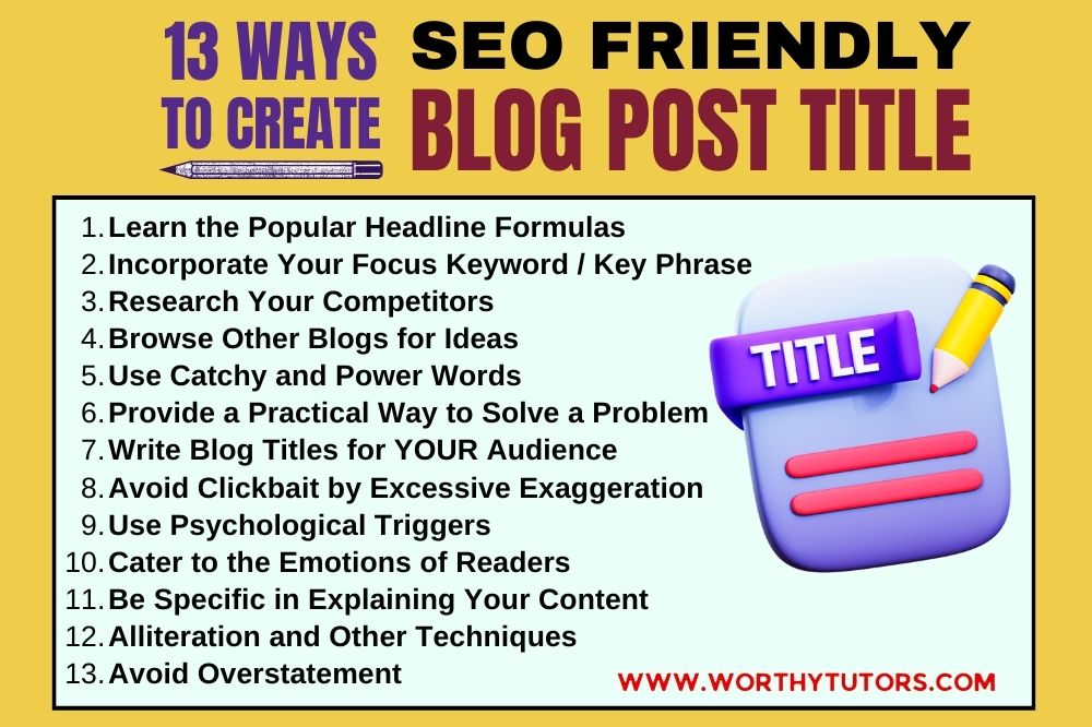 13 Ways to Create SEO Friendly Blog Post Titles