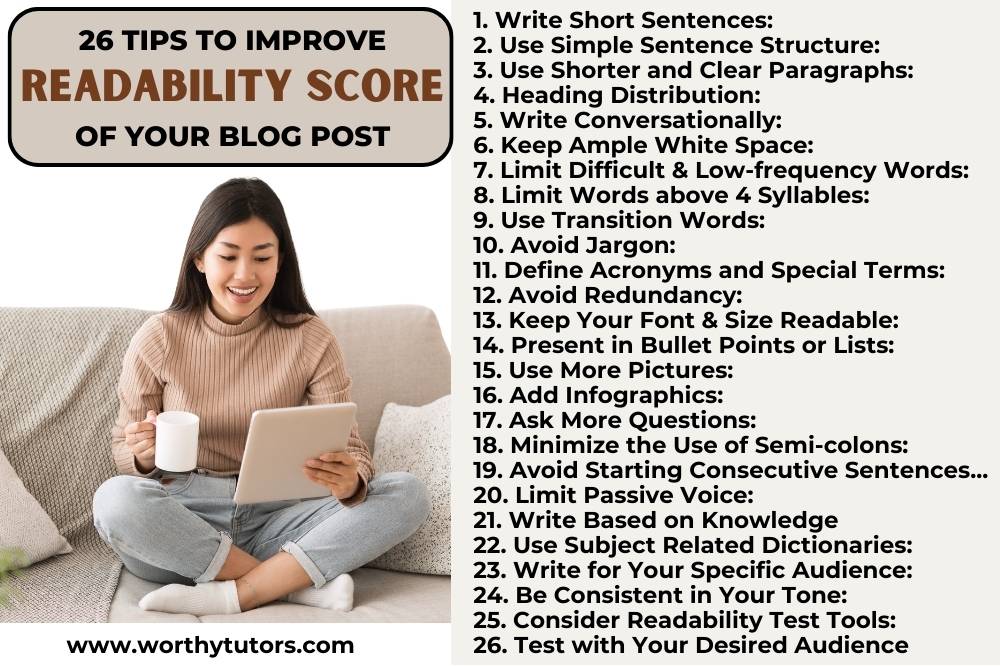 26 Tips to Improve Readability Score of Your Blog Posts